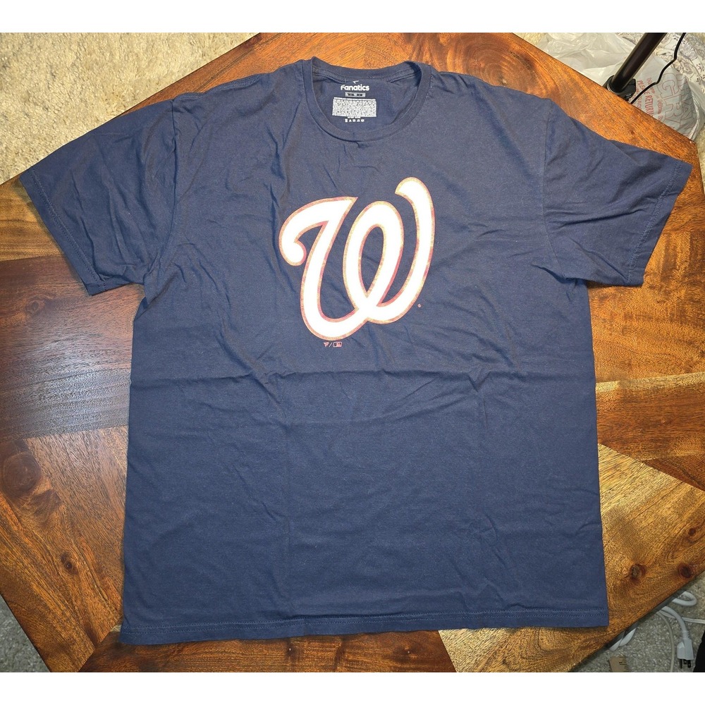 Washington Nationals Shirt Mens XL Blue MLB Baseball Fanatics Short Sleeve Tee